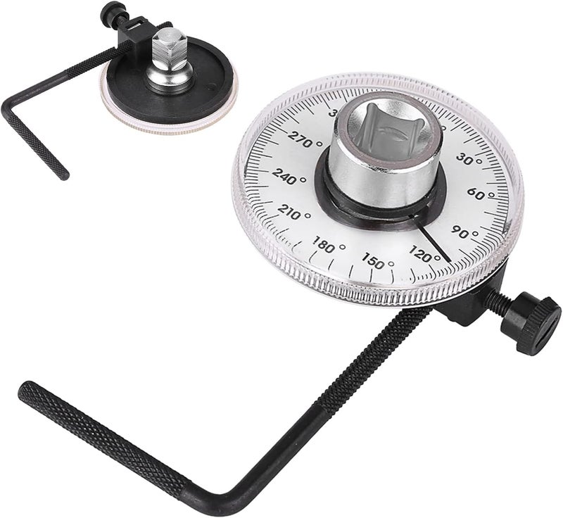 Klanata Drive Torque Angle Gauge, 1/2 Inch Adjustable Drive Angle Torsion Wrench Measure Car Gauge Tool Set 360 Degree Angle for The Fastening Of Engine and Chassis Components., QC03840 - Image 5